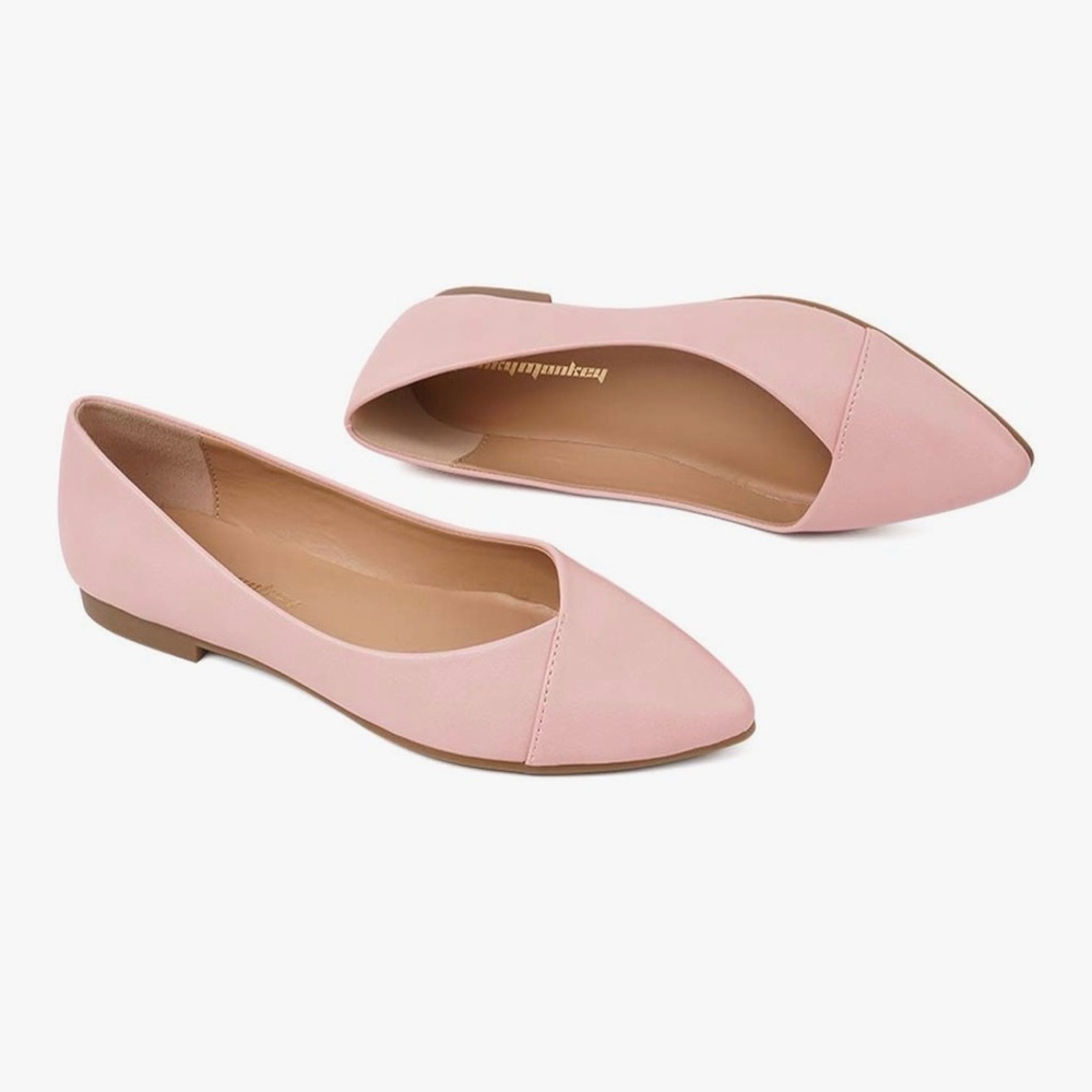 FUNKYMONKEY Women's Classic Ballet Flats Slip On Shoes Pink Size 9 NWOT